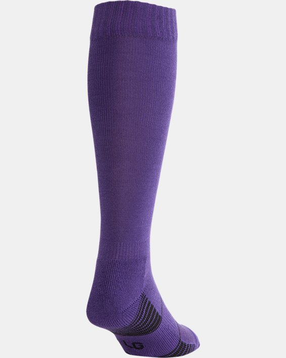 Unisex UA Over-The-Calf Team Socks, Purple, pdpMainDesktop image number 2